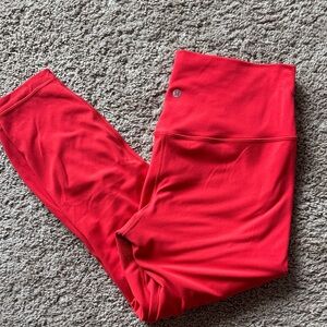Lululemon size 12 Red High-Waisted Leggings
